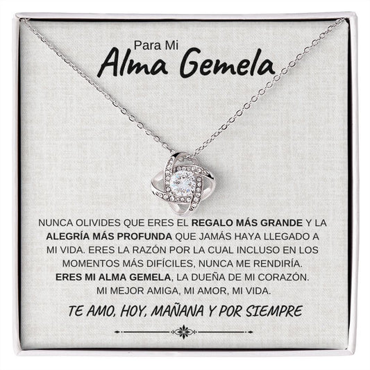 Love Knot | Alma Gemela | Gift for Wife | Soulmate | Girlfriend | Lover | Spanish | Birthday | Anniversary