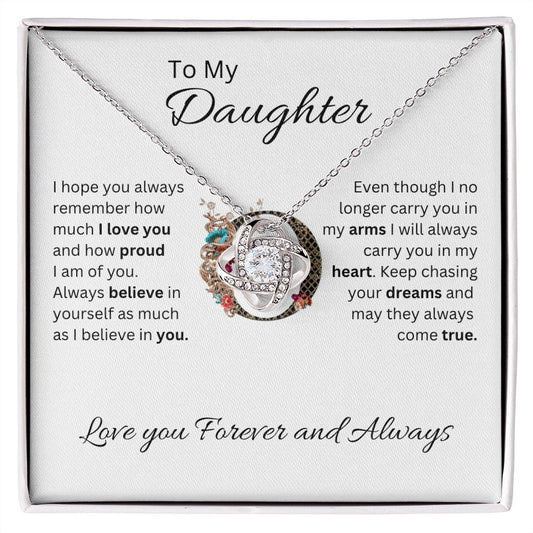 Love Knot Necklace - To My Daughter Forever and Always
