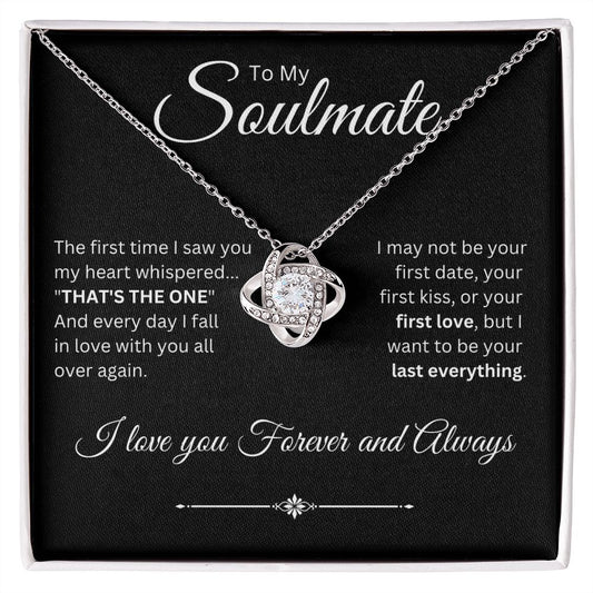 Love Knot Necklace Dark | Gift for Wife | Girlfriend | Soulmate | Birthday | Valentine