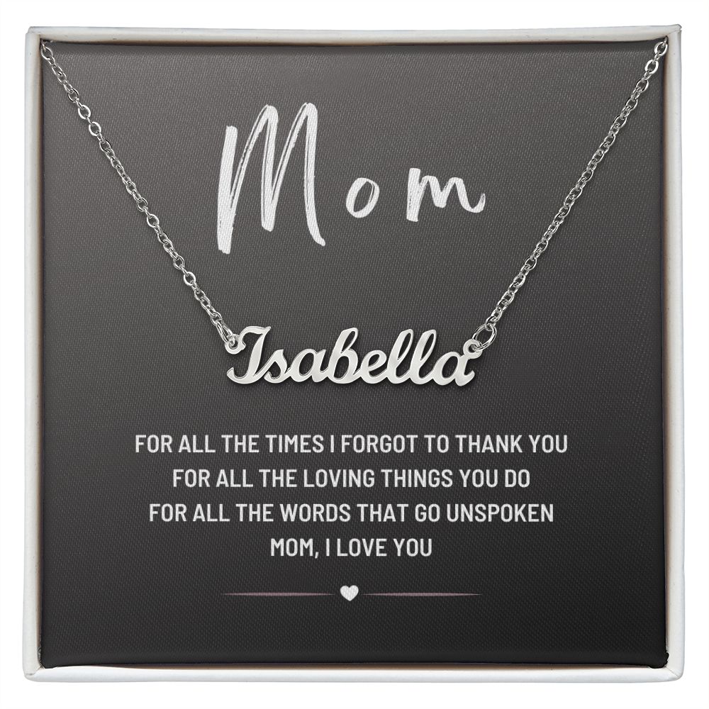 Custom Name Necklace | Gift for Mom | Gift from Daughter | Gift from Son | Birthday | Mothers Day