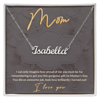 Custom Name Necklace | Gift for Mom | Mothers Day | Awesome Job