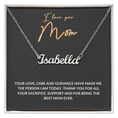 Custom Name Necklace | Love You Mom