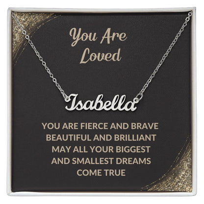 Custom Name Necklace | Gift for Mom | Daughter | Soulmate | Friend | Wife | Beautiful and Brilliant