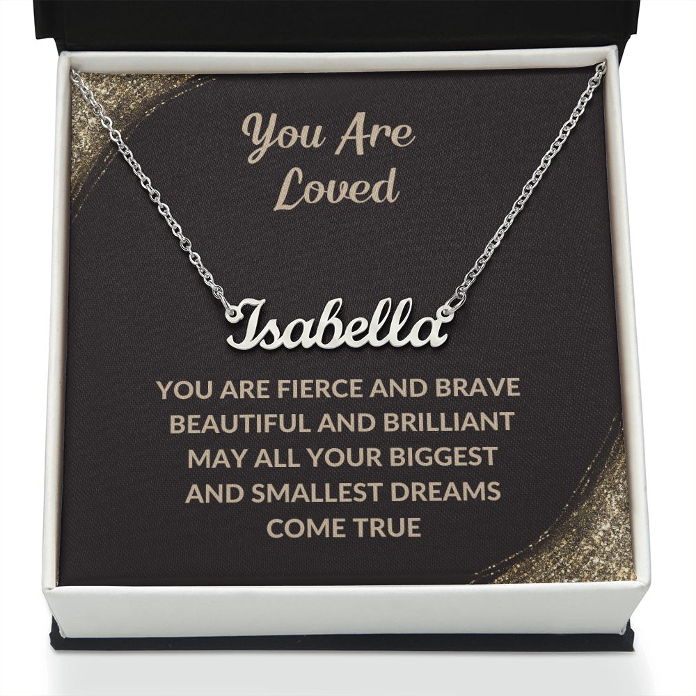 Custom Name Necklace | Gift for Mom | Daughter | Soulmate | Friend | Wife | Beautiful and Brilliant