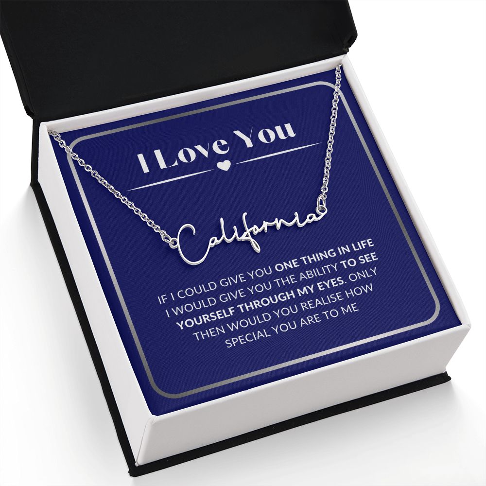 Signature Name Necklace | Gift for Mom | Daughter | Soulmate | Wife