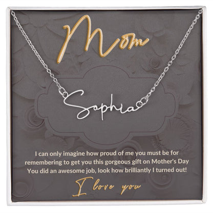 Signature Name Necklace | Mothers Day | Gift For Mom | Awesome Job