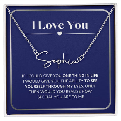 Signature Name Necklace | Gift for Mom | Daughter | Soulmate | Wife