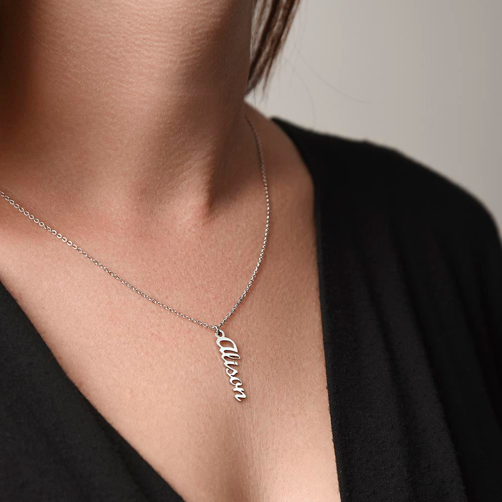 Vertical Name Necklace | Gift for Mom | Mothers Day | Awesome Job