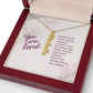 Vertical Name Necklace | Gift to Mom | Daughter | Soulmate | Friend | Sister | You are Loved